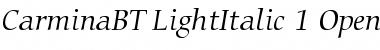 Bitstream Carmina Light Italic