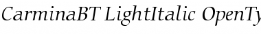 Bitstream Carmina Light Italic