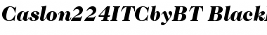 ITC Caslon No.224 Black Italic Font