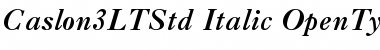 Caslon 3 LT Std Italic Font