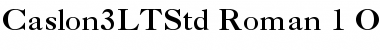 Caslon 3 LT Std Font