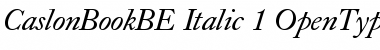 Caslon Book BE Italic Font