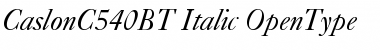 CaslonC 540 BT Italic Font