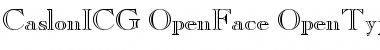 CaslonICG OpenFace Font