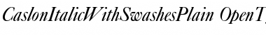 Caslon Italic with Swashes Plain Font