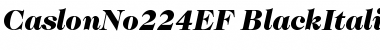 CaslonNo224EF-BlackItalic Regular Font