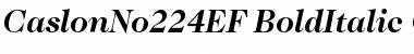 CaslonNo224EF-BoldItalic Font