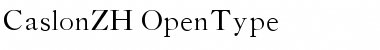 Download CaslonZH Font Download CaslonZH Font
