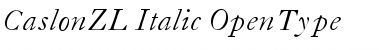 CaslonZL-Italic Font