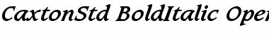Caxton Std Bold Italic Font