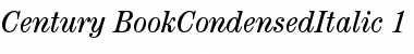 ITC Century Book Condensed Italic Font