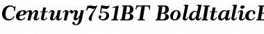 Century 751 Bold Italic Font