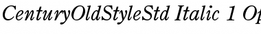 Century Old Style Std Italic Font