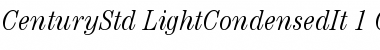 ITC Century Std Light Condensed Italic