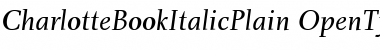 Charlotte Book Italic Plain