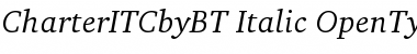 ITC Charter Italic Font