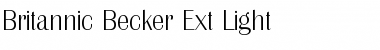 Britannic Becker Ext Light Regular Font