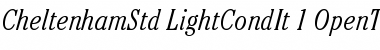 ITC Cheltenham Std Light Condensed Italic