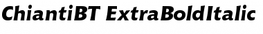 Bitstream Chianti Extra Bold Italic Font