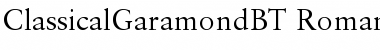 Classical Garamond Font