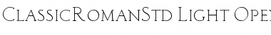 Classic Roman Std Font