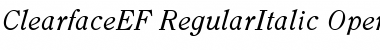 Download ClearfaceEF-RegularItalic Font Download ClearfaceEF-RegularItalic Font