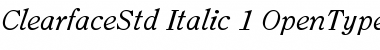 ITC Clearface Std Italic