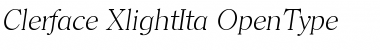 Clerface-XlightIta Regular Font