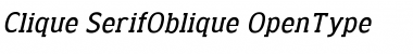 Clique&nbsp;SerifOblique