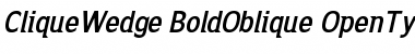 CliqueWedge BoldOblique Font