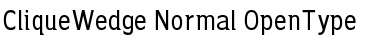 CliqueWedge Normal Font