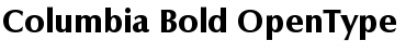 Columbia-Bold Regular Font