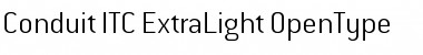 Conduit ITC ExtraLight Regular Font