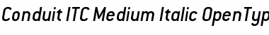 Conduit ITC Medium Italic Font