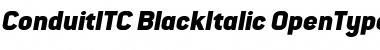 ConduitITC BlackItalic Font