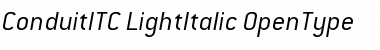 ConduitITC LightItalic Font
