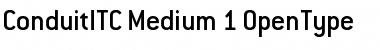 ConduitITC Medium Font