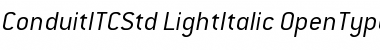 ConduitITCStd LightItalic Font
