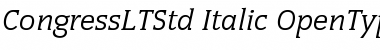 Congress LT Std Italic