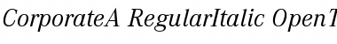CorporateA Font CorporateA Font