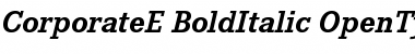 Corporate E Bold Italic