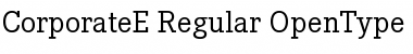 Corporate E Regular Font