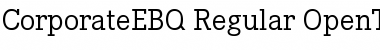 Corporate E BQ Regular Font