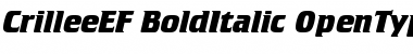 CrilleeEF BoldItalic Font