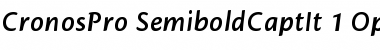 Cronos Pro Semibold Caption Italic Font
