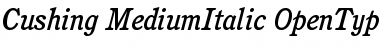 ITC Cushing Medium Italic Font