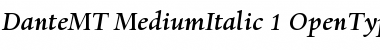 Dante MT Medium Italic