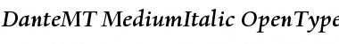 Dante MT Medium Italic