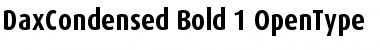 DaxCondensed Bold Font