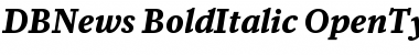 DB News Bold Italic Font